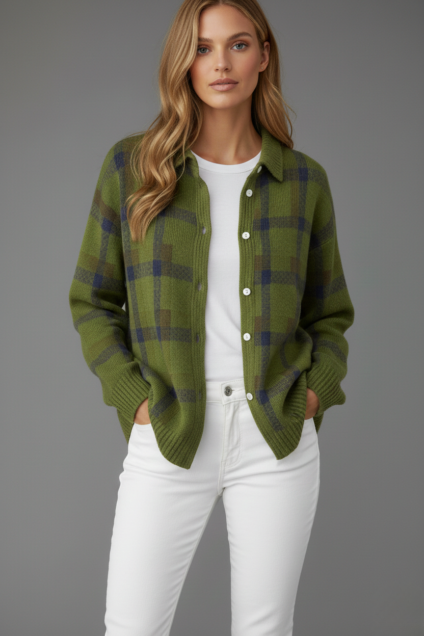 Brindley London | Soft Plaid Cardigan