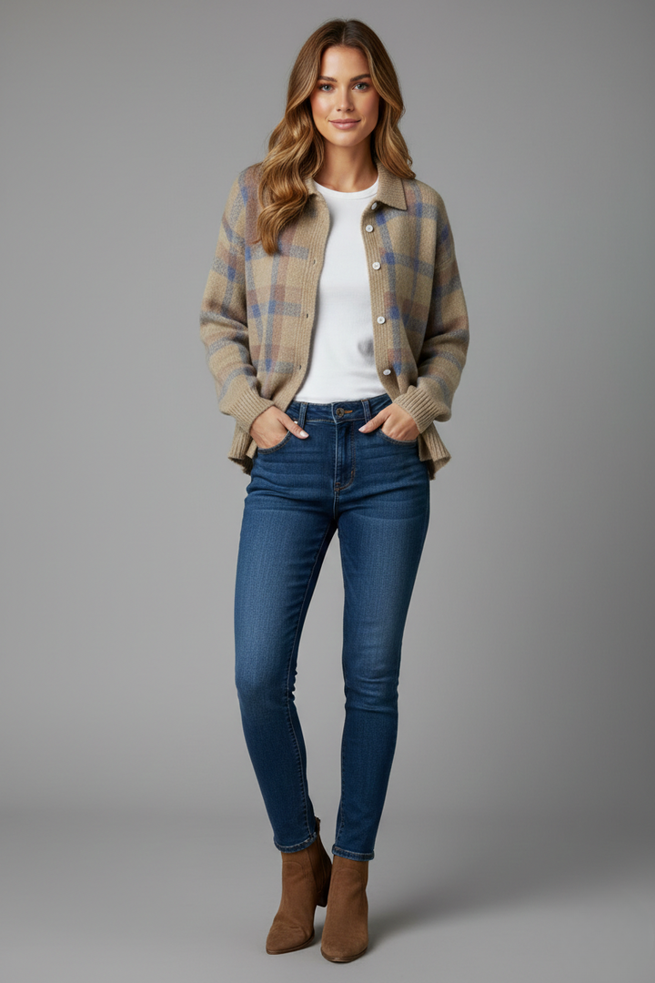 Brindley London | Soft Plaid Cardigan