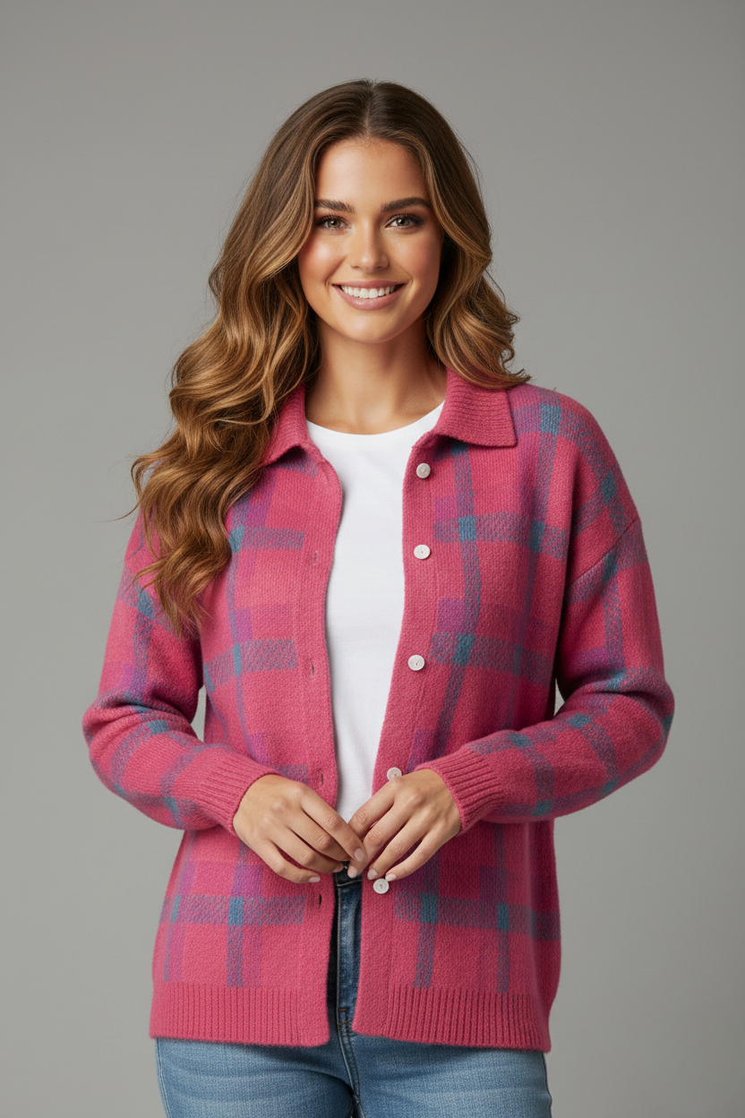 Brindley London | Soft Plaid Cardigan