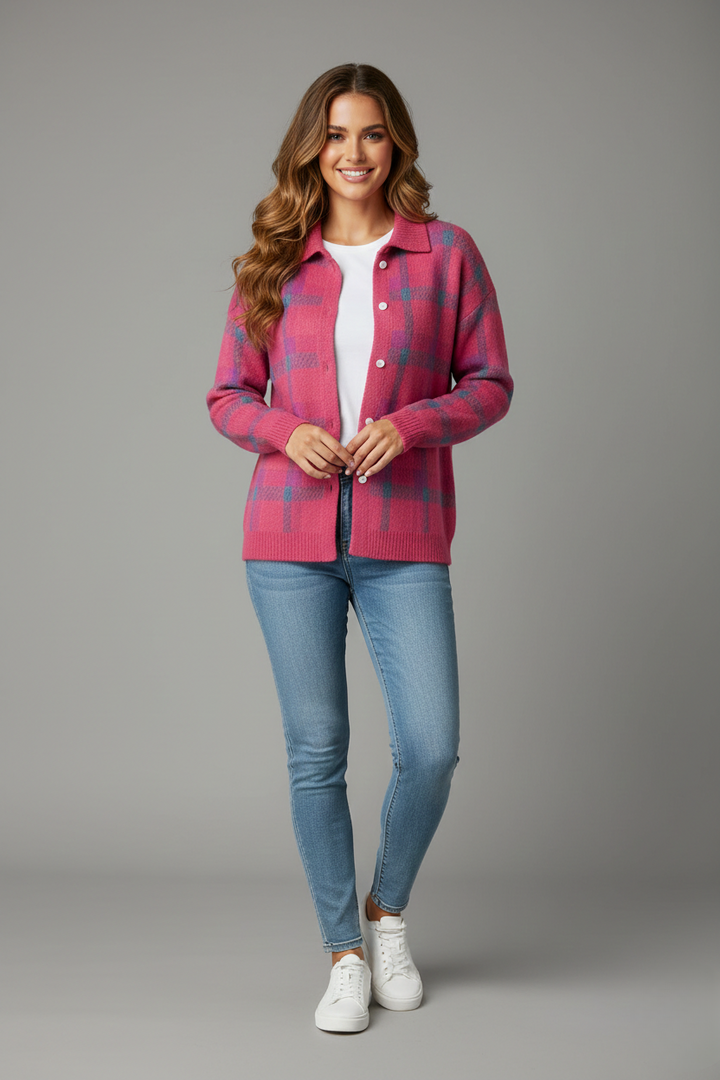 Brindley London | Soft Plaid Cardigan