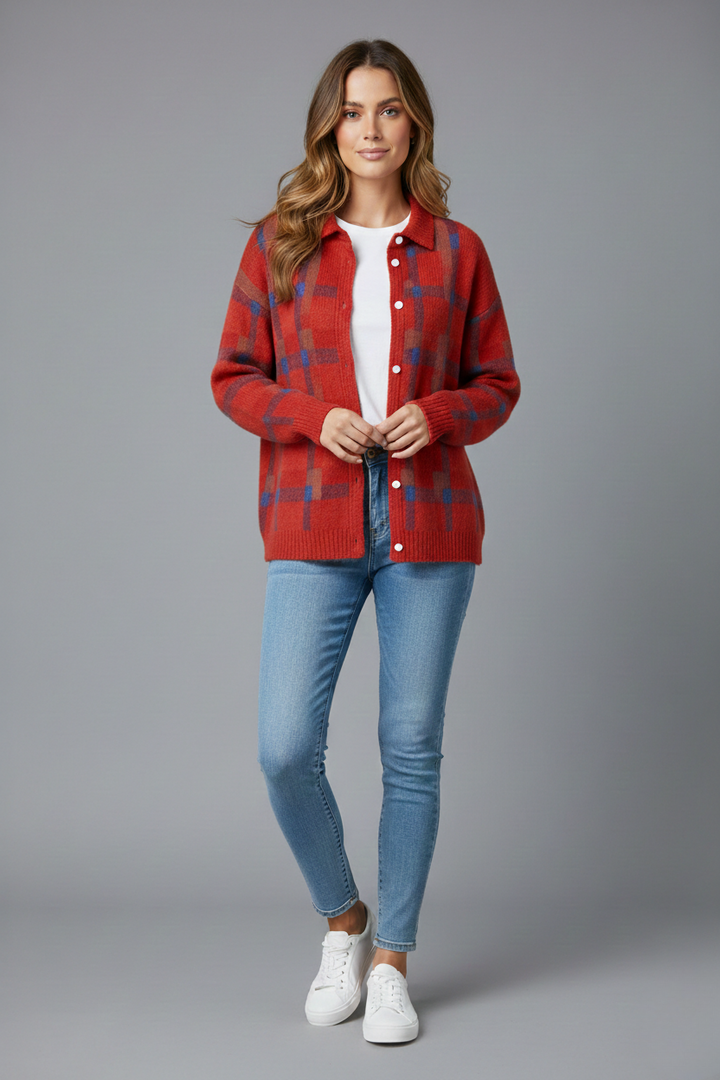 Brindley London | Soft Plaid Cardigan