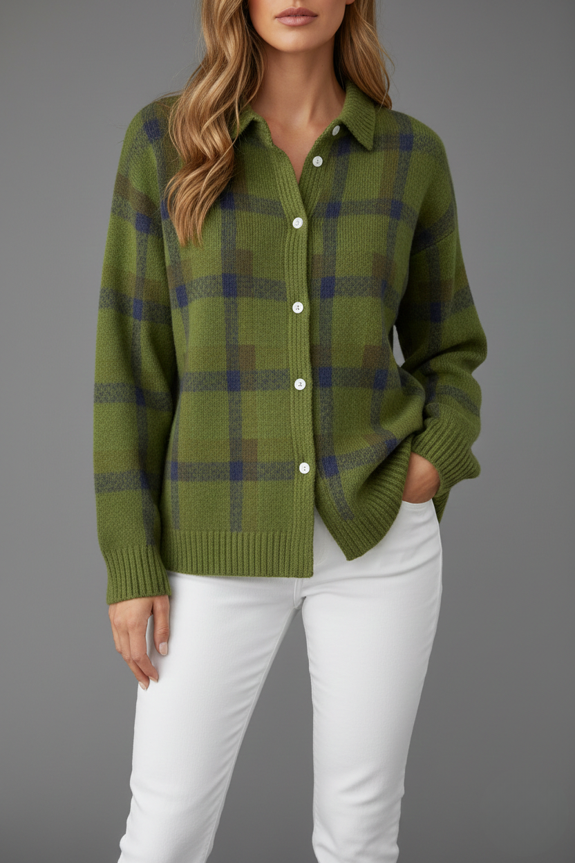 Brindley London | Soft Plaid Cardigan