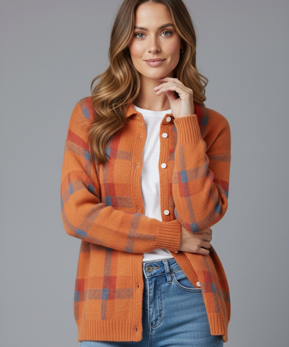 Brindley London | Soft Plaid Cardigan
