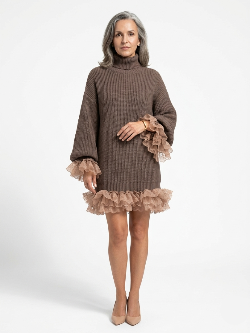 Brindley London | Ruffled Sweater Dress