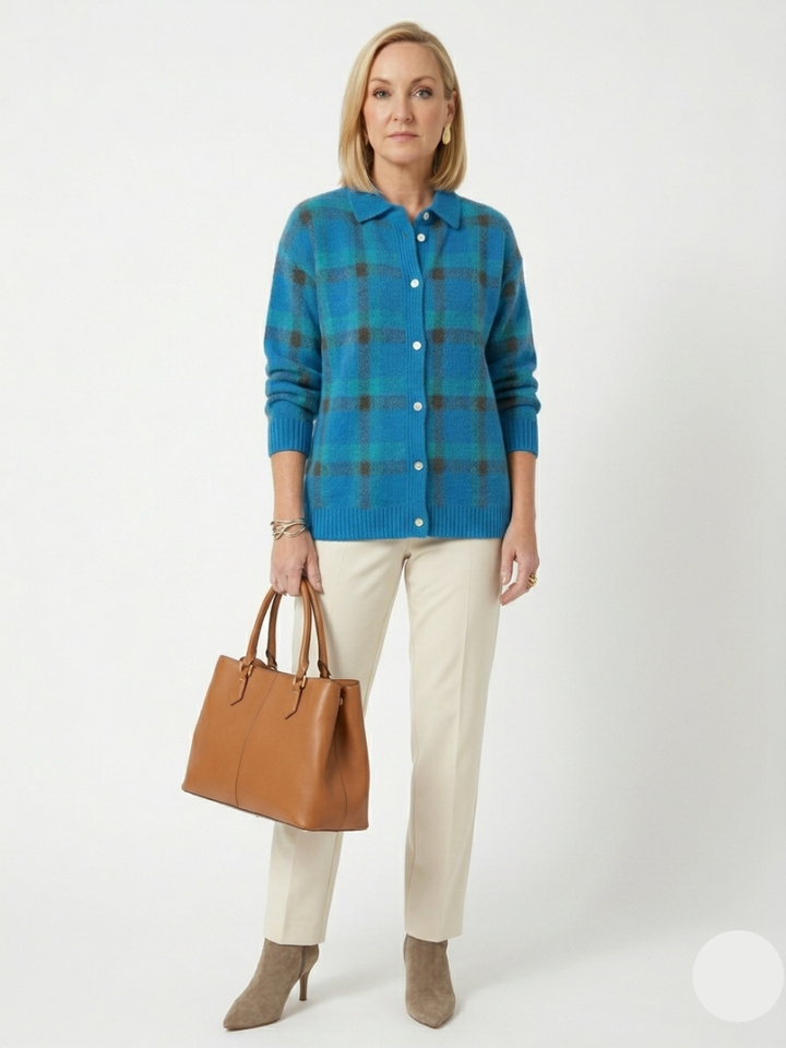 Brindley London | Soft Plaid Cardigan