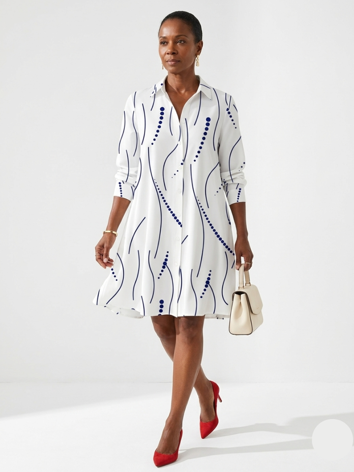Brindley London | Elegant and Flowing Shirt Dress