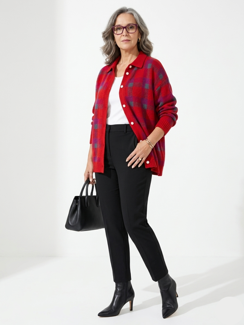 Brindley London | Soft Plaid Cardigan