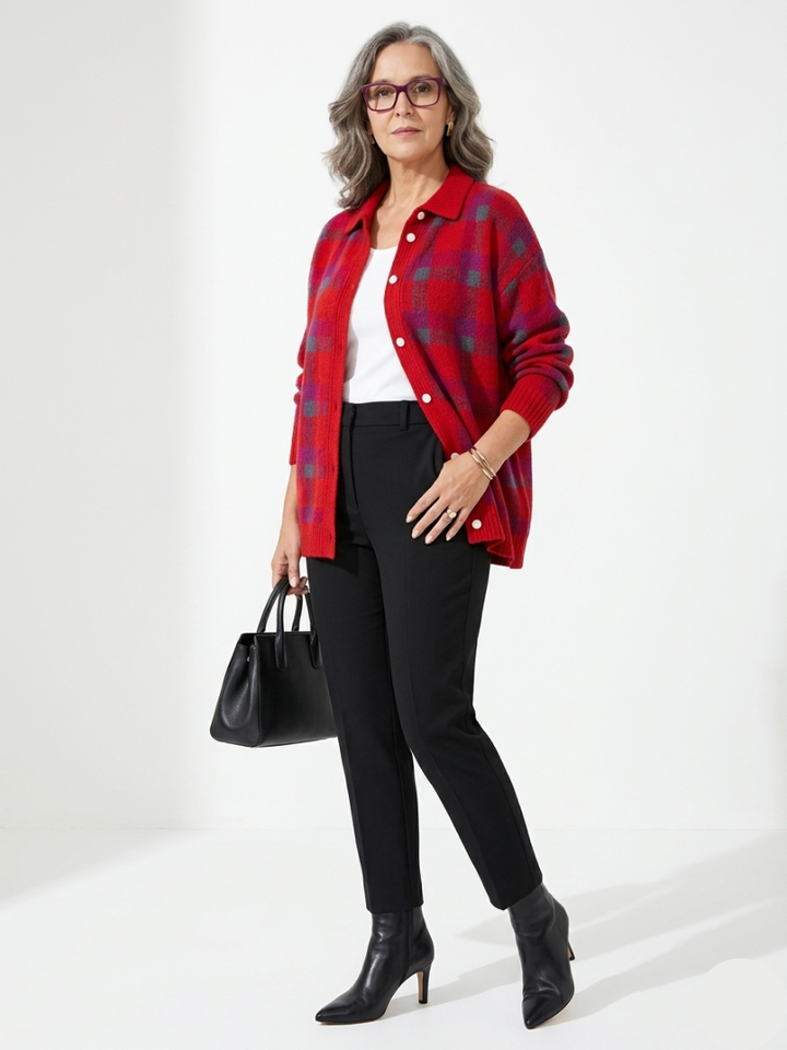 Brindley London | Soft Plaid Cardigan