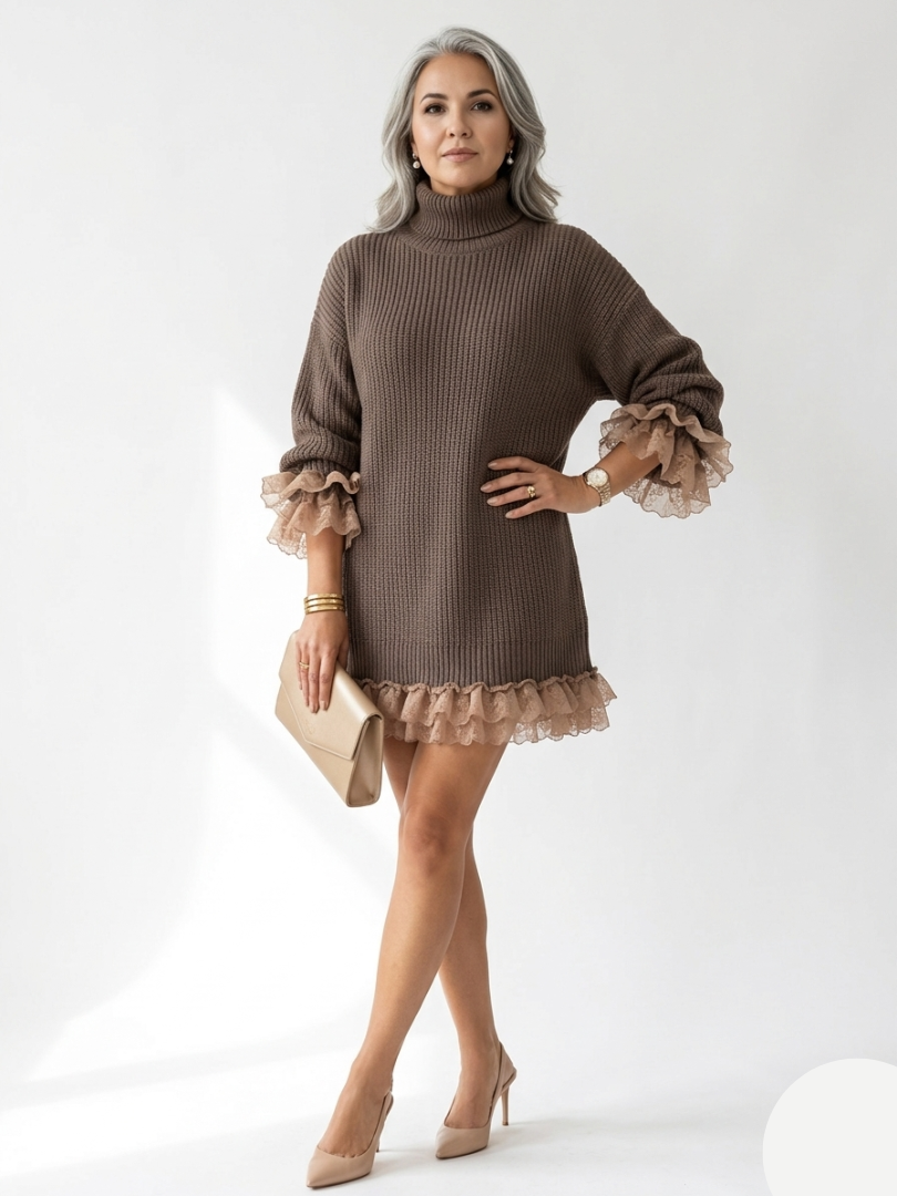 Brindley London | Ruffled Sweater Dress