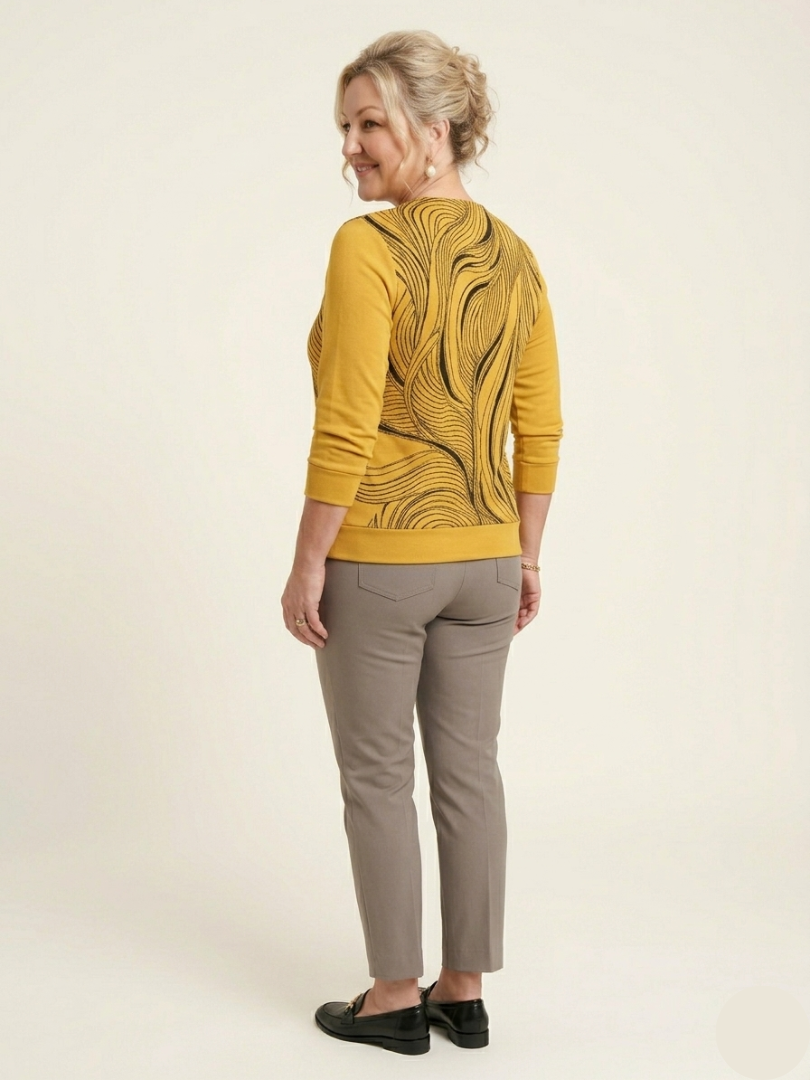 Brindley London | Casual Printed Zip-Up Sweatshirt