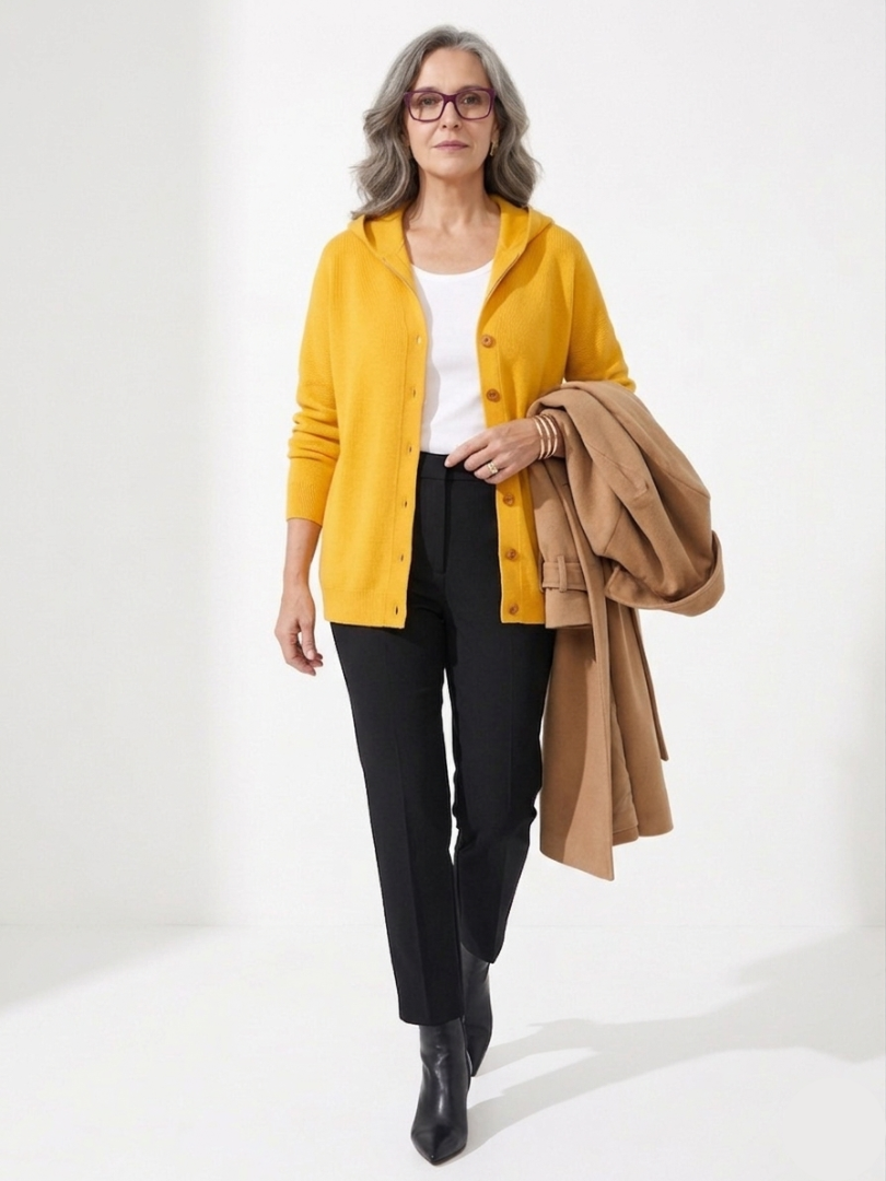 Brindley London | Elegant Hooded Cardigan