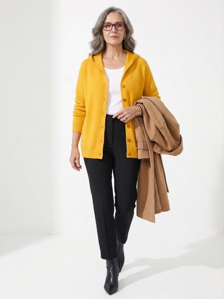 Brindley London | Elegant Hooded Cardigan
