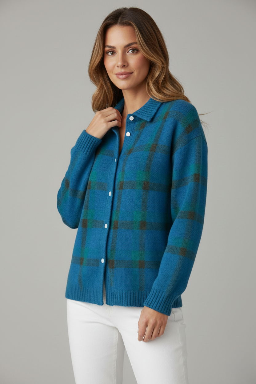 Brindley London | Soft Plaid Cardigan