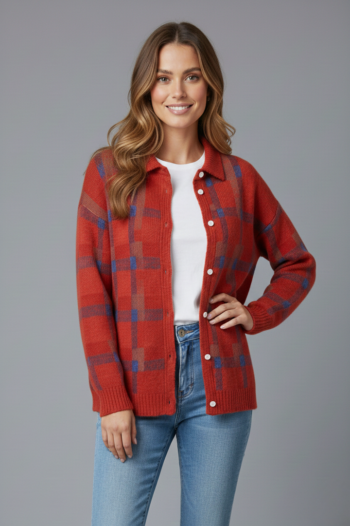 Brindley London | Soft Plaid Cardigan