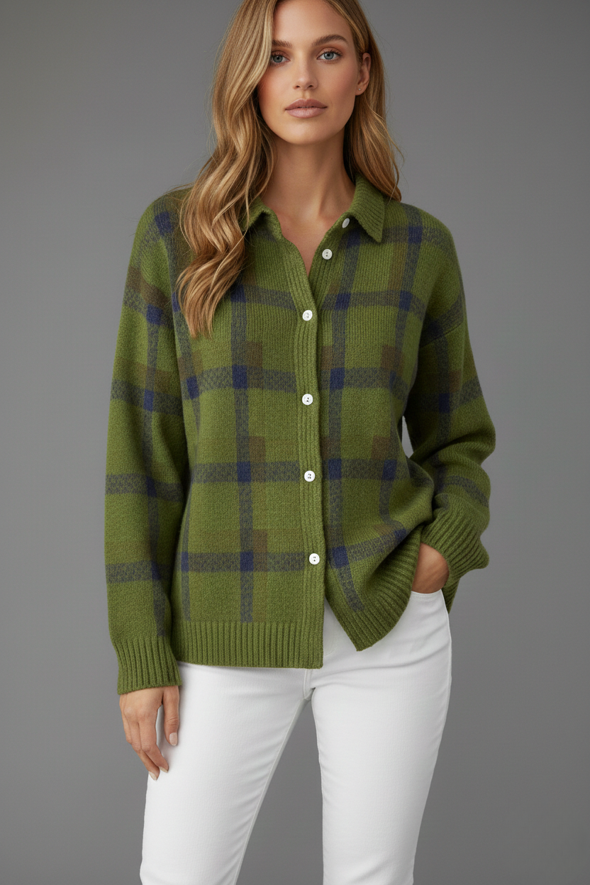 Brindley London | Soft Plaid Cardigan