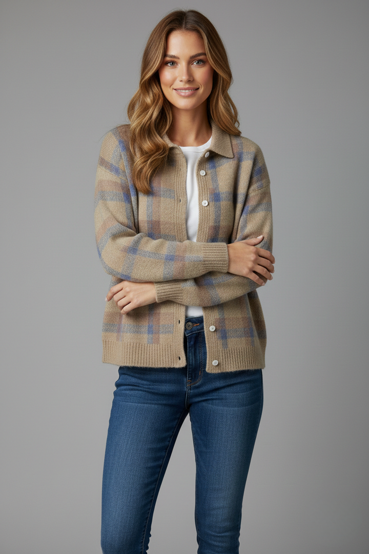 Brindley London | Soft Plaid Cardigan